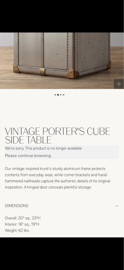 Restoration Hardware Vintage Porters Cube