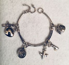 Travel bracelet pure silver 950 Peruvian Jewelry