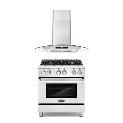 LUXURY KITCHEN APPLIANCES - New Open Box RANGE OVEN COOKTOP HOOD 