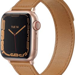 Leather Bands Compatible with Apple Watch Band 38mm 40mm 42mm 44mm 45mm 49mm