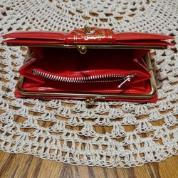 Vintage Red Clutch Wallet