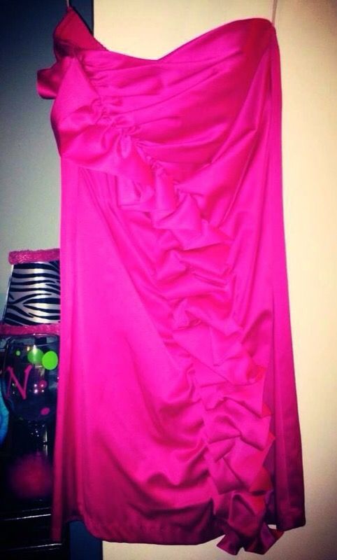 Hot pink formal dress from Von Maur!