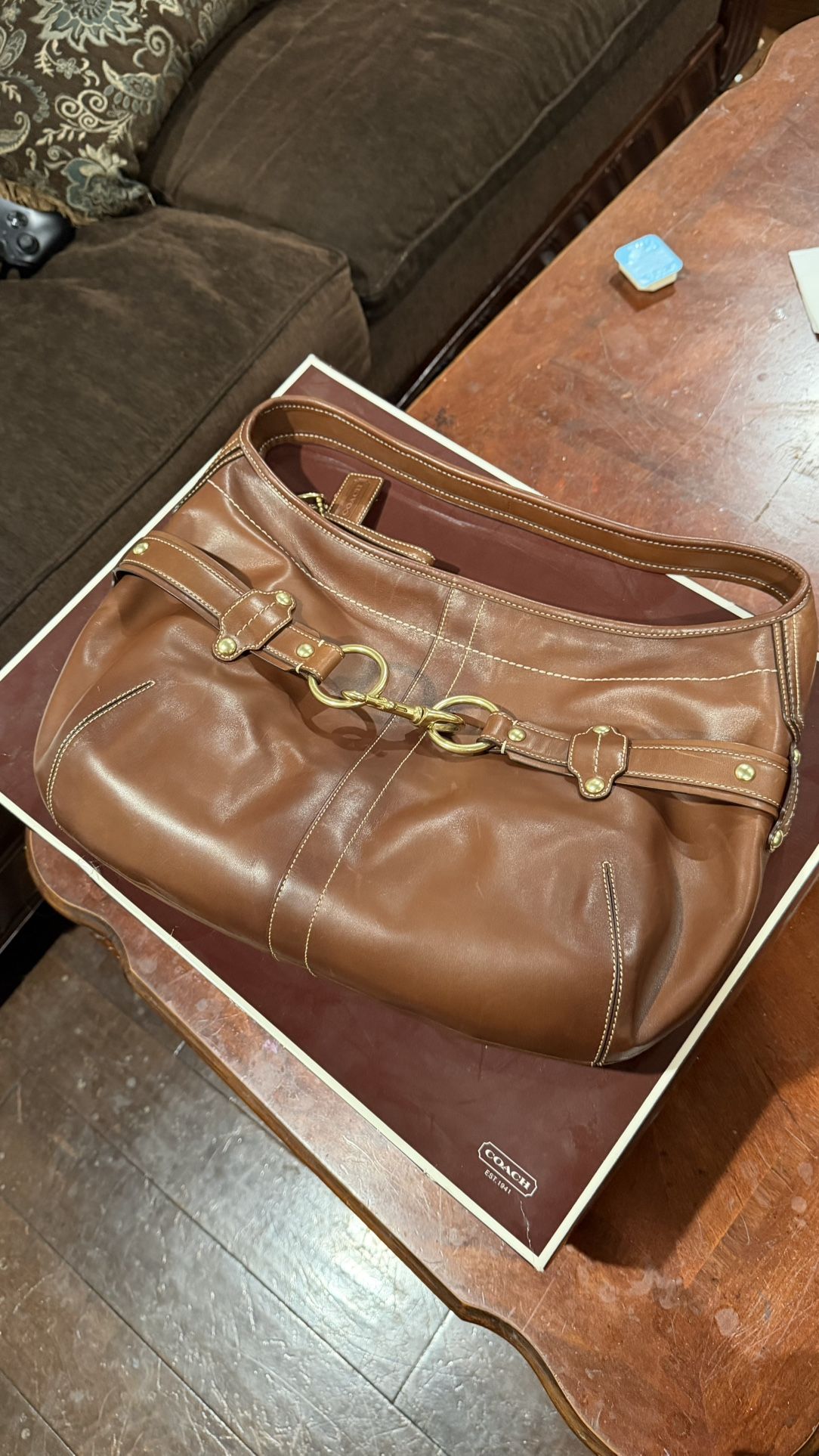 Vintage Leather Coach Hamptons Hobo Bag