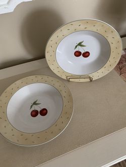 2 Cherry Farm Shallow Bowls