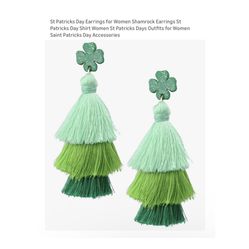 Brand new St Patricks Day Earrings for Women Shamrock Earrings St Patricks Day Shirt Women St Patricks Days Outfits for Women Saint Patricks Day Acces