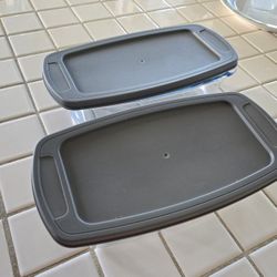 Glass Loaf Pan Set with Lids - Stackable 1.9 QT