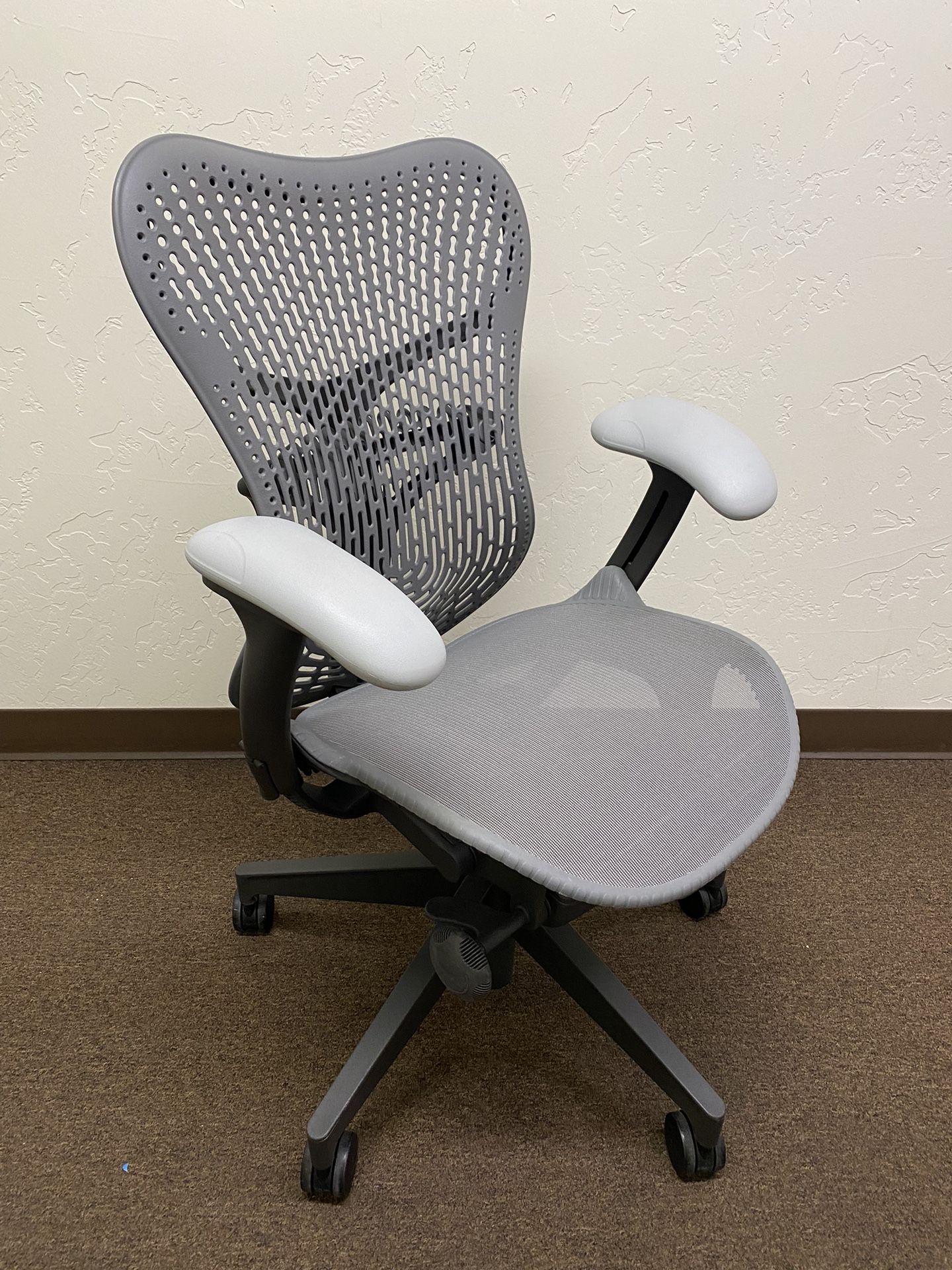 Herman Miller Mirra Fully Loaded Office Chair In Light Grey