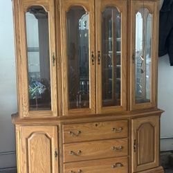 China  Cabinet Solid Wood Oak