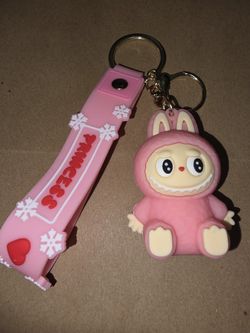 Labubu Pink Key Chain