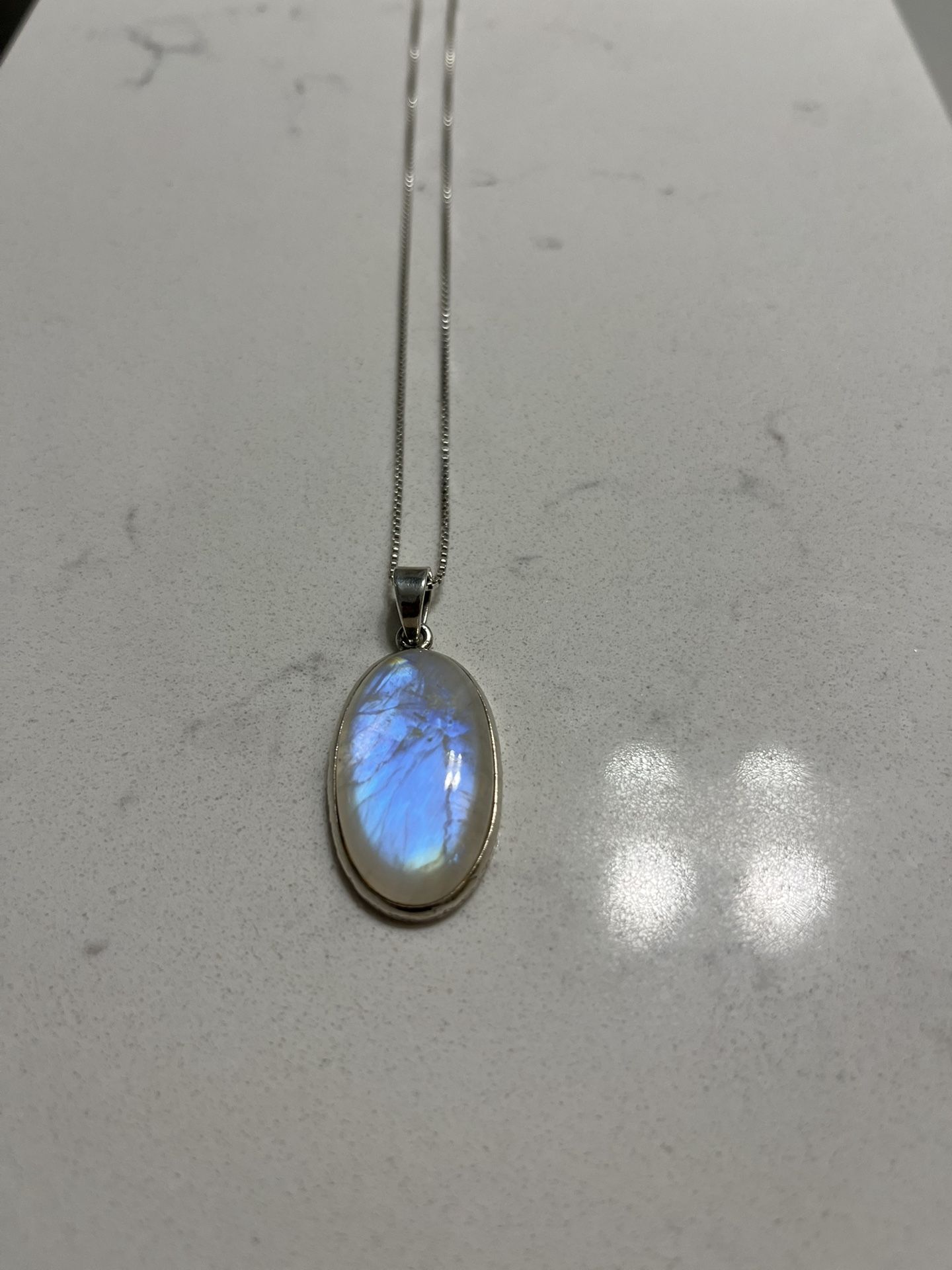 Sterling And Moonstone Necklace