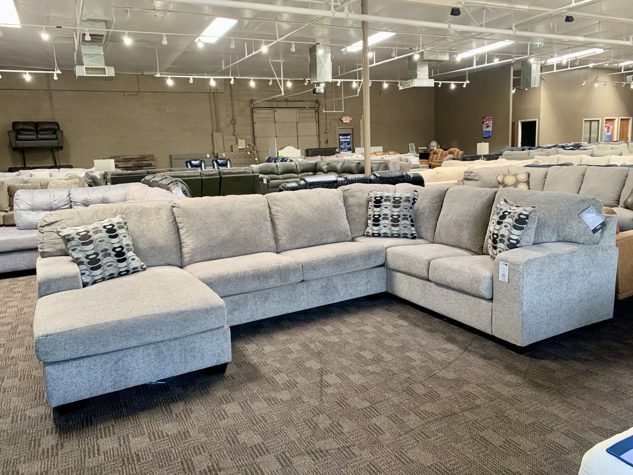 NEW Grey Sectional Sofa