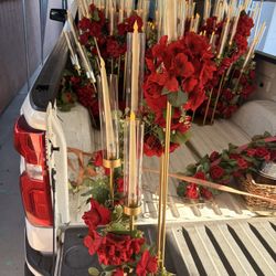 $$$  Red Candle Centerpieces 24  read Description First