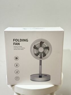 New - Portable Foldable Rechargeable Oscillating Fan - 8.6" 8000mah Battery Operated USB C Small Fan Remote
