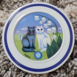 Vintage Arzberg Kathia’s Katzen Hand Painted Cats Wall Plate Trinkets Decor