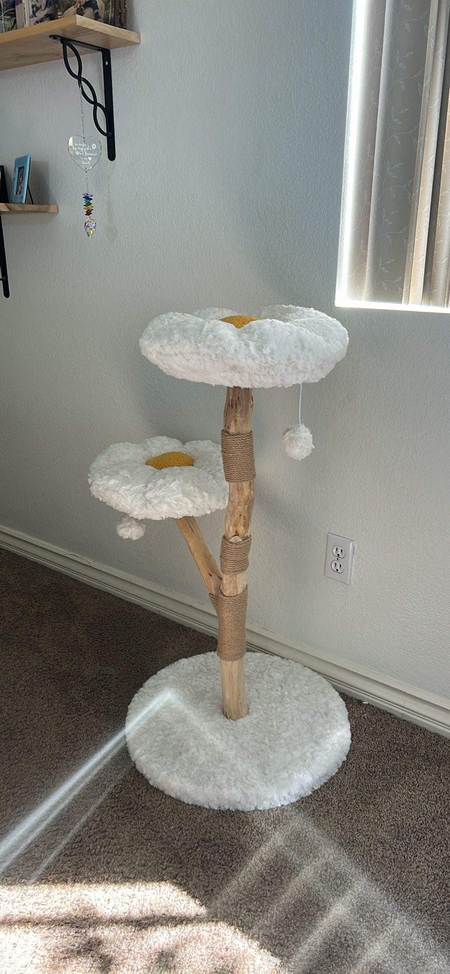 Cat Tree Wood Flower By Muttros