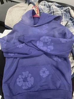 Denim Tears Mono Cotton Wreath Hoodie 'Washed Blue'