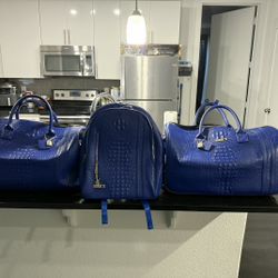 Tote & Carry Duffle Bag Set Blue(3 Total)