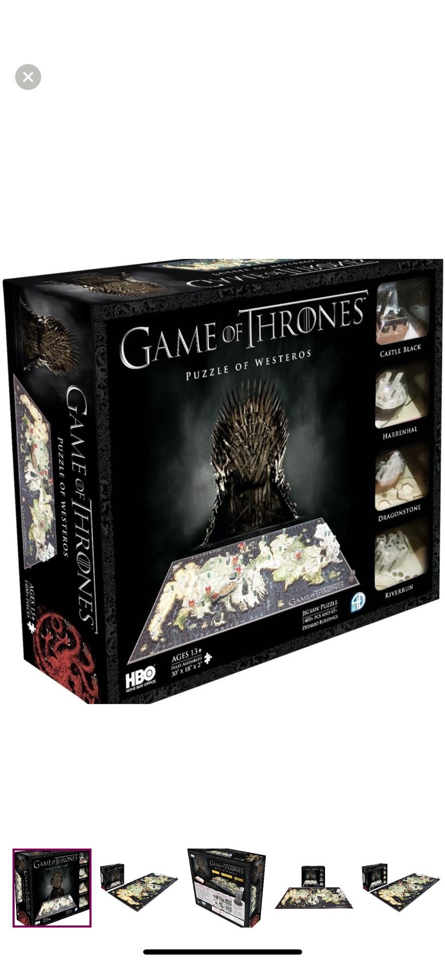 4D Cityscape Game of Thrones (GoT) 3D Puzzles (Westeros Map Puzzle)