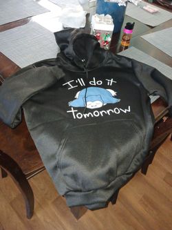 Pokimon Snorlax Hoodie Black Large, New!