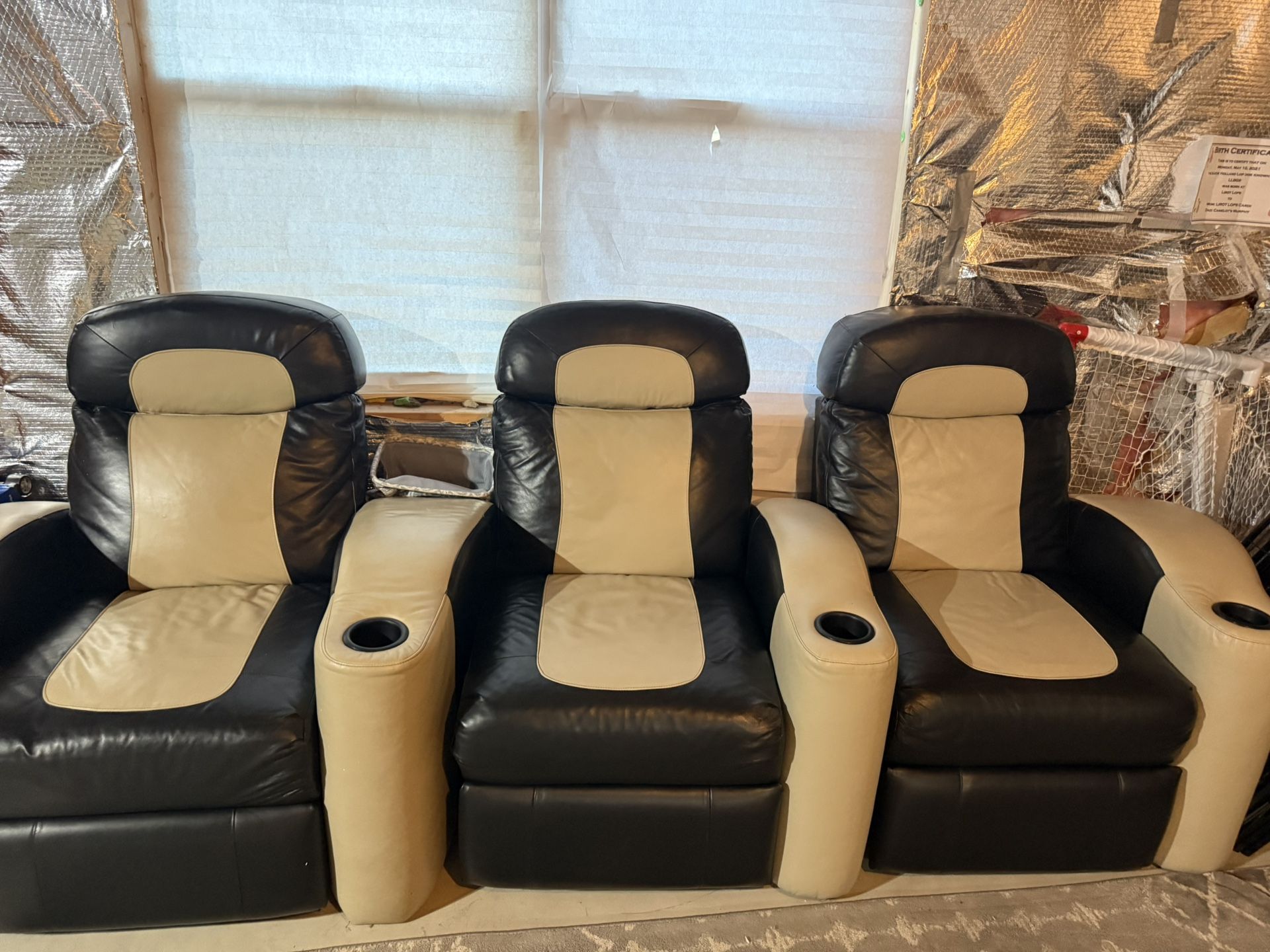 Power Reclining Theatre Chairs
