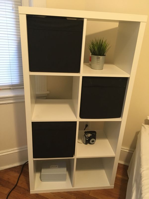 Ikea Kallax Shelf Unit With Black Storage Boxes For In Boston Ikea Kallax Shelf Unit With Black Storage Boxes