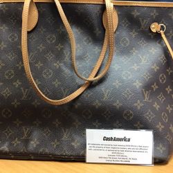 Louie Vuitton Brown Neverfull Purse