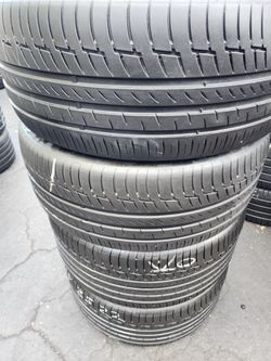 Selling (4) tires staggered 275/40r22 front and rear 315/35r22 continental premium contact 6