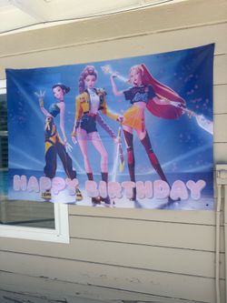 Kpop demon hunter bday banner 56x39