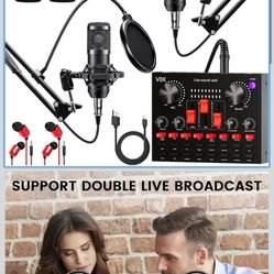 Podcast Microphone Pair for 2 with USB, XLR Connectivity