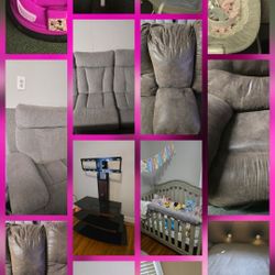 Crib, couches, Baby Stuff