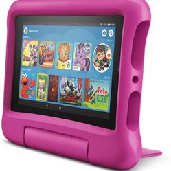 Fire 7 Kids tablet, 7" Display, ages 3-7, 16 GB, (2019 release), Pink Kid-Proof Case
