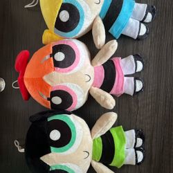 The Powerpuff Girls Classic Toys. All Three Power Puff Girls Bundle
