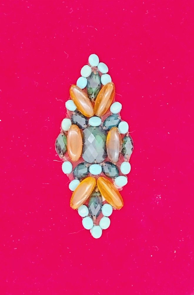 vintage handmade resin cabochon applique