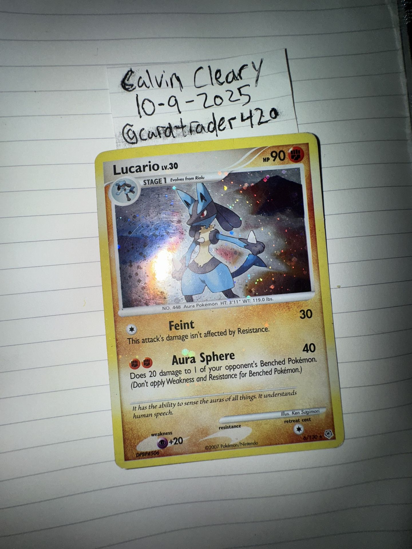 Lucario #6 Pokemon Diamond & Pearl