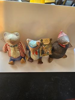 Wind in the Willows Stuffed Character Figures Set of 3