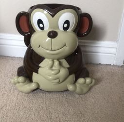 Monkey Ceramic Trash Can