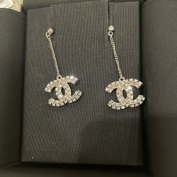 Chanel CC Crystal Earrings - New In Box