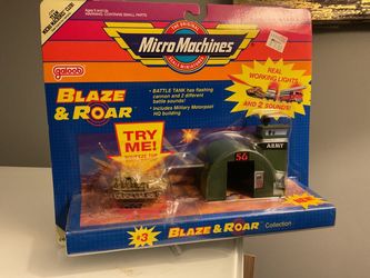 Galoob Micro Machines Blaze & Roar Military Tank HQ Playset Lights Sounds 6480