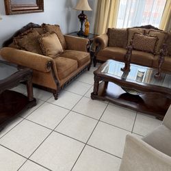 Juego De Sofá Con Mesitas