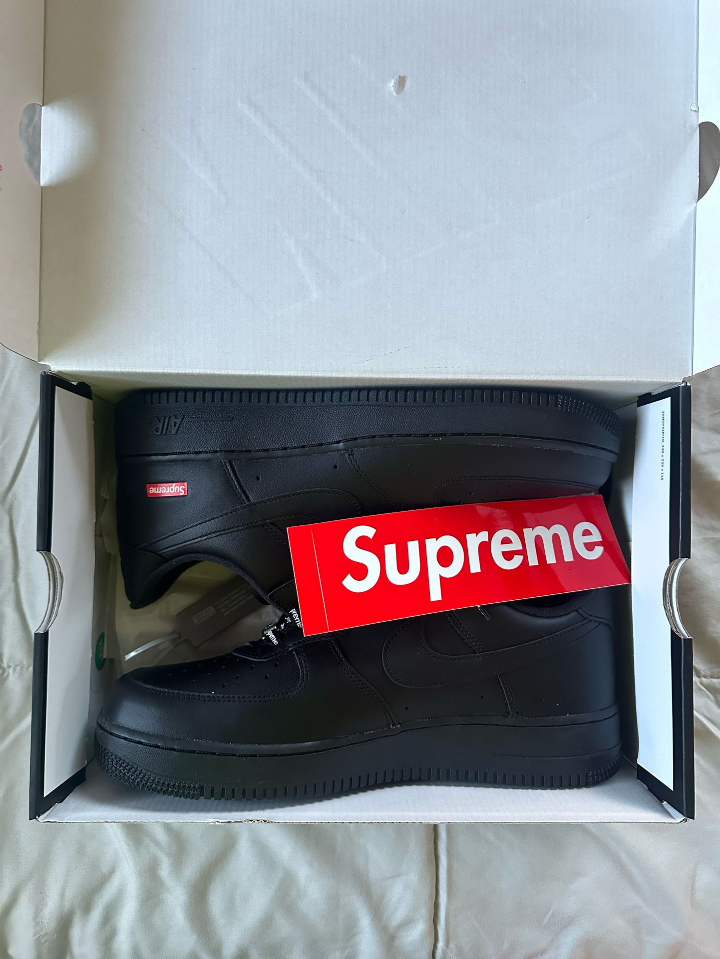 Black Supreme Air Forces Size 11