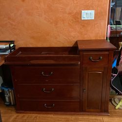 Beautiful Cherry Wood Diaper Changer