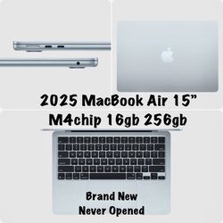 2025 MacBook Air 15” M4chip 16GB 256gbSSD