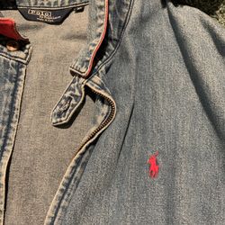 Denim Polo Jacket