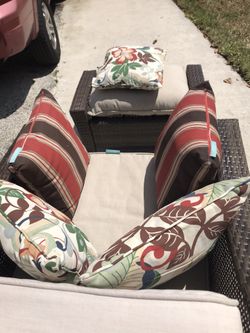 Brown Sofa And Tables