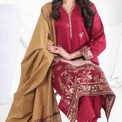 Embroidered Viscose Dress