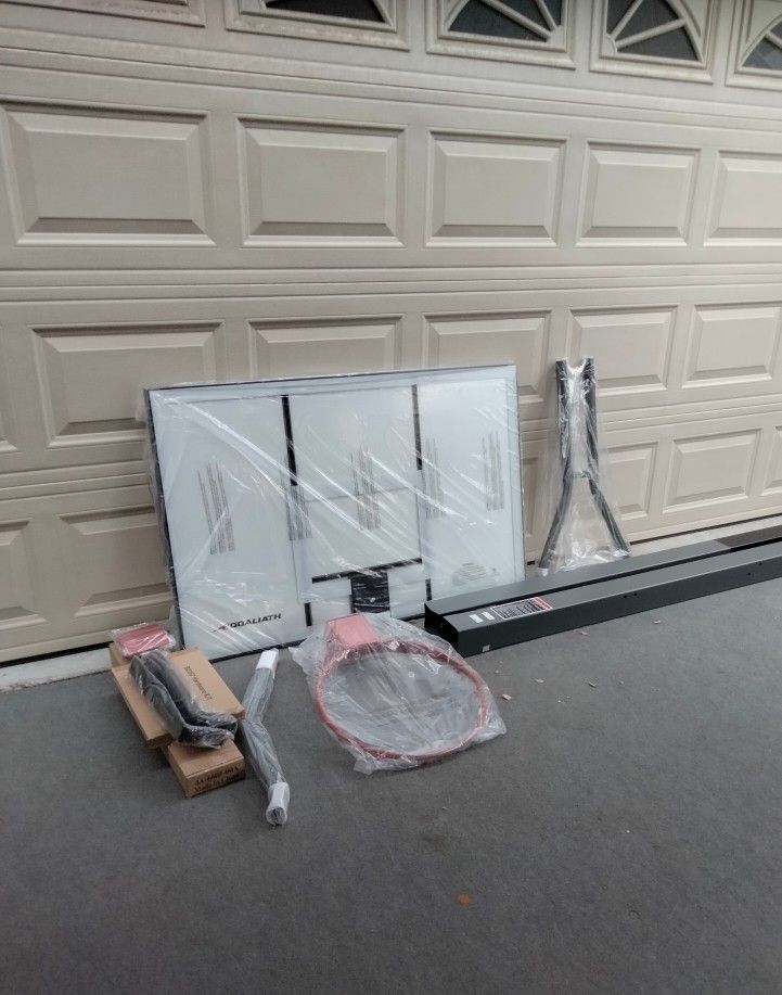 Goaliath 50 inch in ground basketball hoop adjustable basketball court