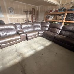 Dual Electric 6 pc Recliner Sectional