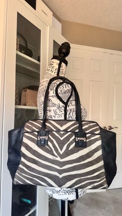 Coach Zebra Print Canvas Tote Bag