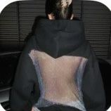 Black Hoodie With Mesh Back BRAND NEW