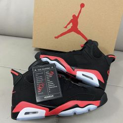 Nike Air Jordan Retro 6 Infrared Salesman Brand New Size 13